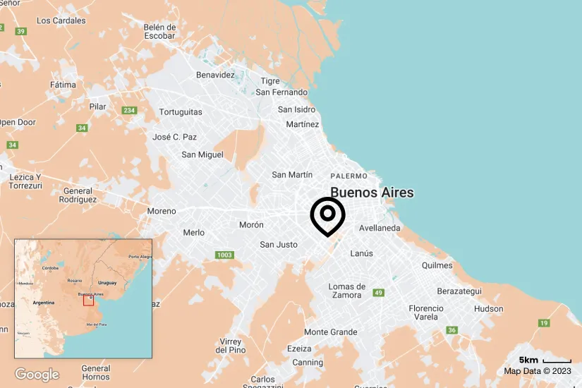 Google generated map of Buenos AIres