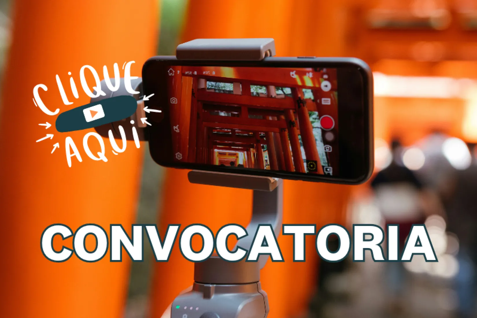Convocatoria de entradas: un teléfono inteligente en un cardán